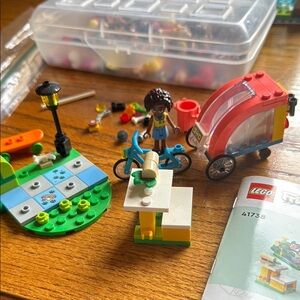 LEGO Friends Bicycle and Trailer Set - Red and Blue